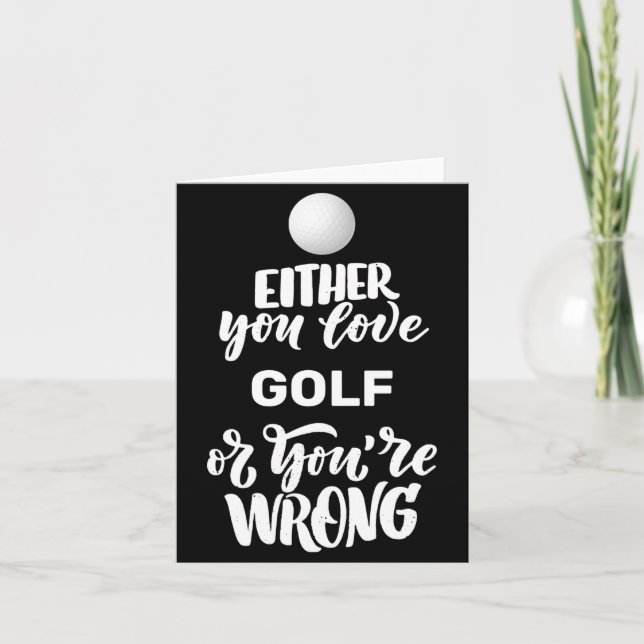 Carte Funny Golf Love Golfing Golfer  (Devant)