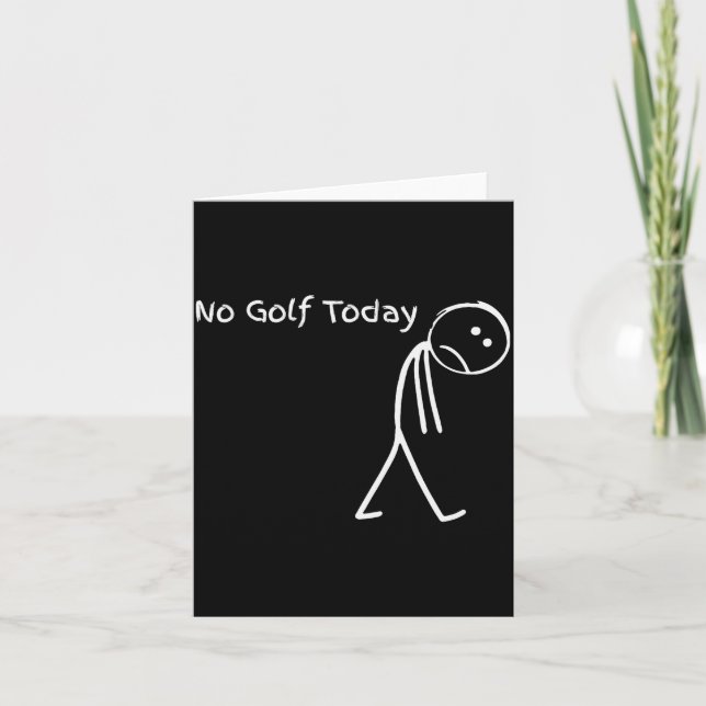 Carte Funny Golfer Golf Lovers Tee - Stick Figure Pas de (Devant)