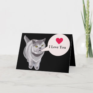 Carte Funny graisse chat Valentine’s Card