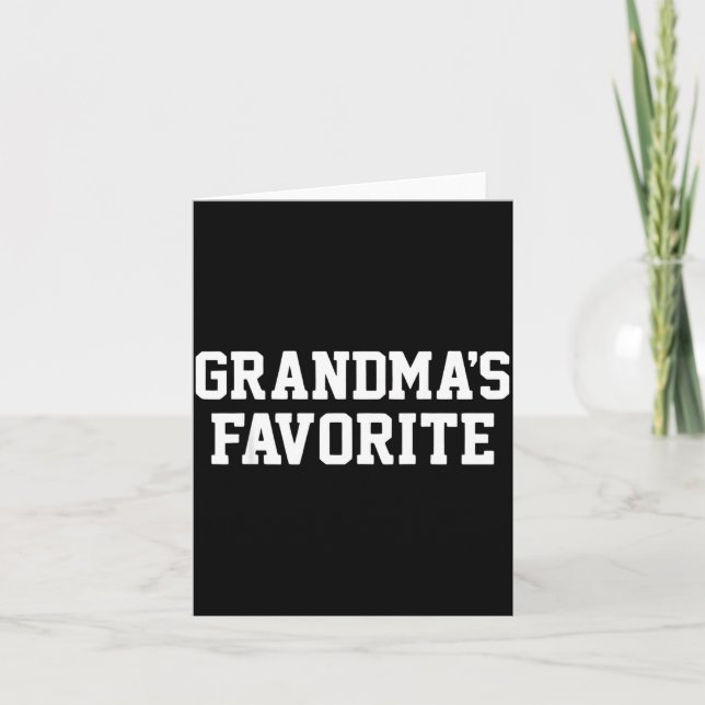 Carte Funny Grandma's Favorite Black Modern Clic Crew  (Devant)