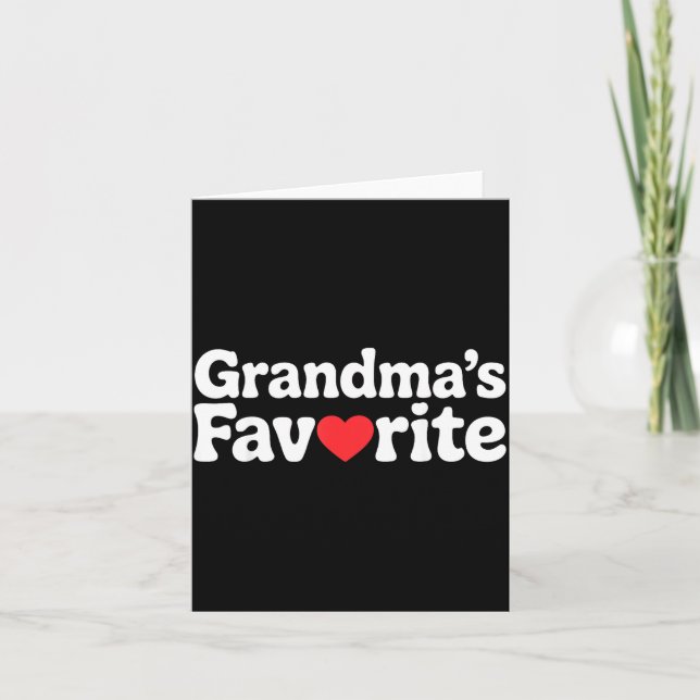 Carte Funny Grandmas Favorite Family Humor Tees For Men  (Devant)