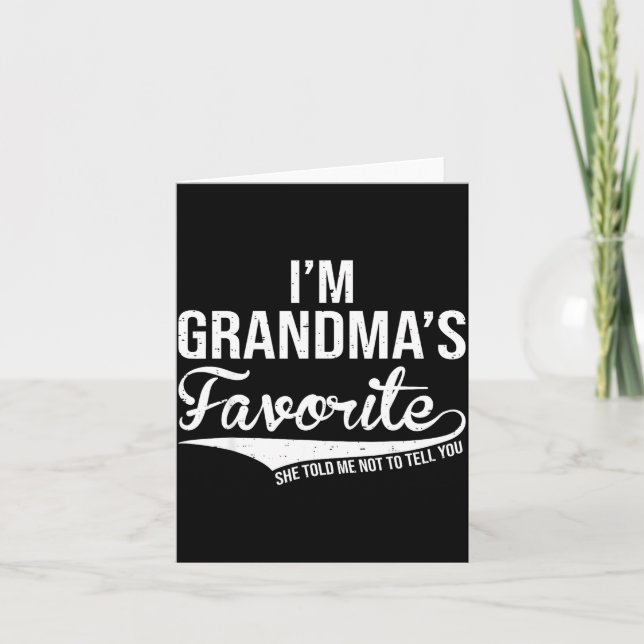 Carte Funny Grandma's Favorite Grandson &amp; Granddaugh (Devant)