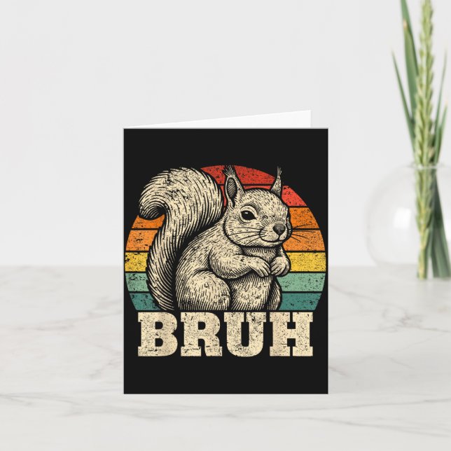 Carte Funny Graphic Tees Squirrel Bruh For Boys Girls Me (Devant)