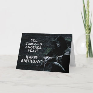 Carte Funny Grim Reaper Anniversaire