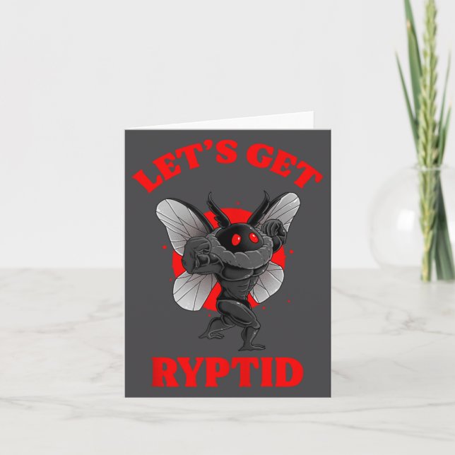 Carte Funny Gym Mothman Shirt Cryptid Let's Get Ryptid G (Devant)