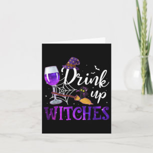 Carte Funny Halloween Hat Up Witches Funny Funny Drink