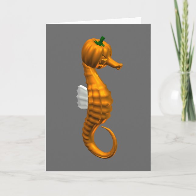 Carte Funny Halloween Seahorse (Devant)
