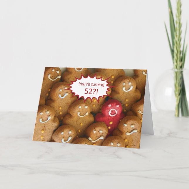 Carte Funny Happy 52e Anniversaire Hot Cookie (Devant)