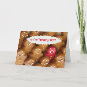 Carte Funny Happy 69th Birthday Hot Cookie