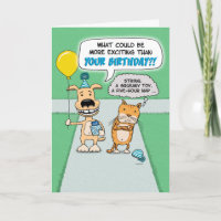 Funny Happy Dog and Grumpy Cat Anniversaire
