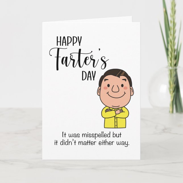 Carte Funny Happy Farter's Day Humour Fête des pères (Devant)