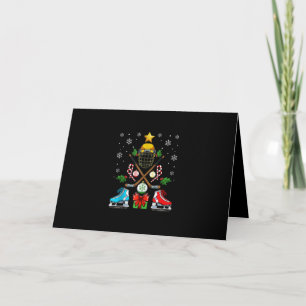 Carte Funny Hockey sur glace ornement de Noël Arbre de N