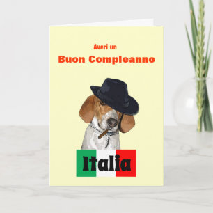 Carte Funny Italian Birthday Mobster Charley Dog Card