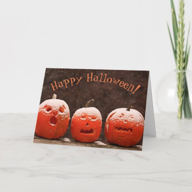 Carte Funny Jack-O-Lanterns Pleurant Halloween (Devant)