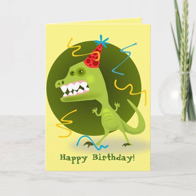 Carte Funny "Joyeux anniversaire" "You old dinosaur !" (Devant)