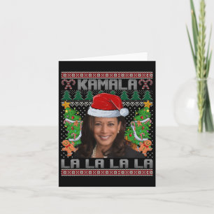 Carte Funny Kamala Harris 2024 Christmas Comma La Men Wo
