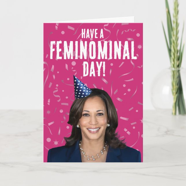 Carte Funny Kamala Harris Anniversaire - Fête Féminine (Devant)
