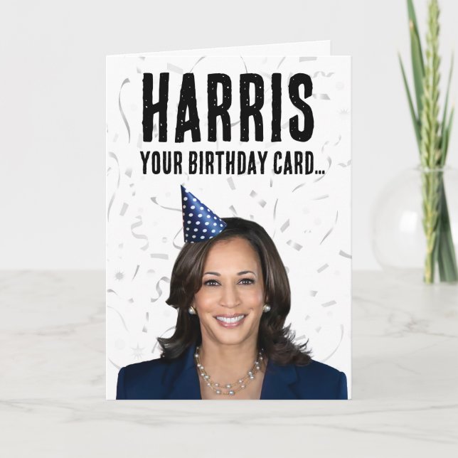 Carte Funny Kamala Harris Anniversaire - Harris votre ca (Devant)