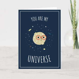 Carte Funny Kawaii Moon Universe Constellation Valentine