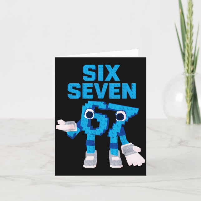 Carte Funny Kid Meme Six Seven 6 7 Italian Brainrot Bruh (Devant)