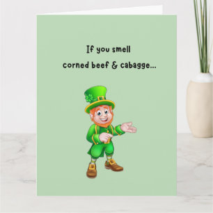 Carte Funny Leprechaun Fart St. Patrick's Day Card