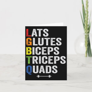 Carte Funny Lgbtq Lats Glutes Biceps Triceps Quads Peser