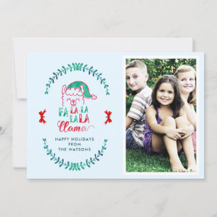 Carte Funny Llama Christmas dire Humour Photo Holiday