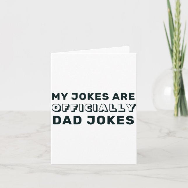 Carte Funny Ly New Dad Daddy Jokes Fathers Day  (Devant)