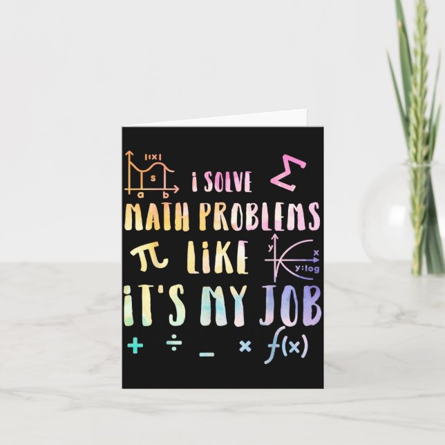 Carte Funny Math Quote For Teacher Student Stem Geek Gif (Devant)