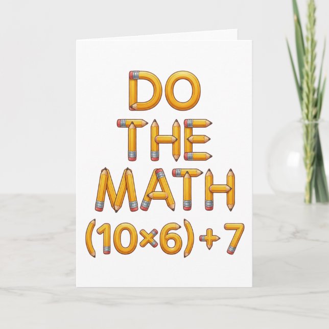 Carte Funny Math Teacher Do The Math (9x7)+4 (Devant)