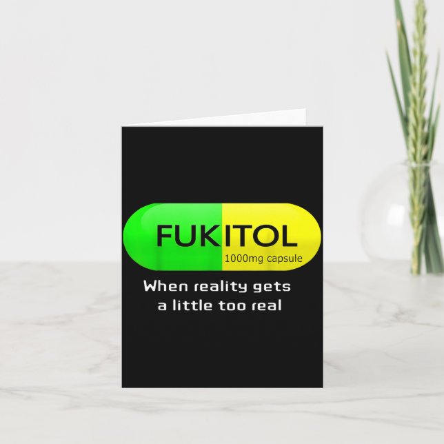 Carte Funny Medication Gooditol Capsule Pharmacy Humor  (Devant)