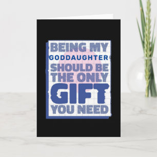 Carte Funny Meilleur cadeau pour Godgirl