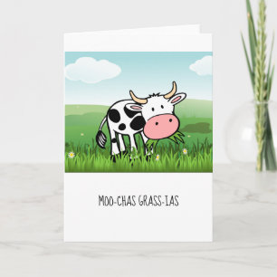 Carte Funny Merci de vache