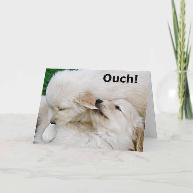 Carte Funny Miss You Puppy Grey Card (Devant)