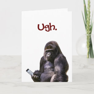 Carte Funny Missing You Love Gorilla Card