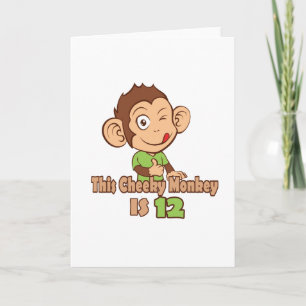 Carte Funny Monkey 12 ans