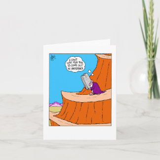 Carte Funny Moses Ten Commandments Blank Greeting card