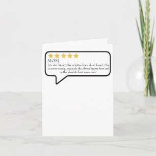 Carte Funny Mothers Day Card, Maman Review