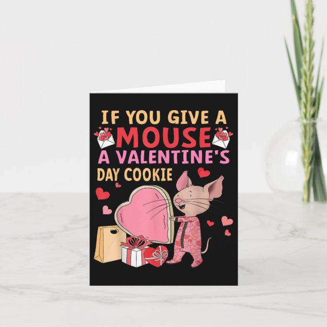 Carte Funny Mouse Valentines Jour Cookie Aimer Candy Coe (Devant)