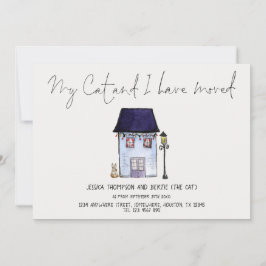 Carte Funny My Cat et moi avons Moved Script Moving Card