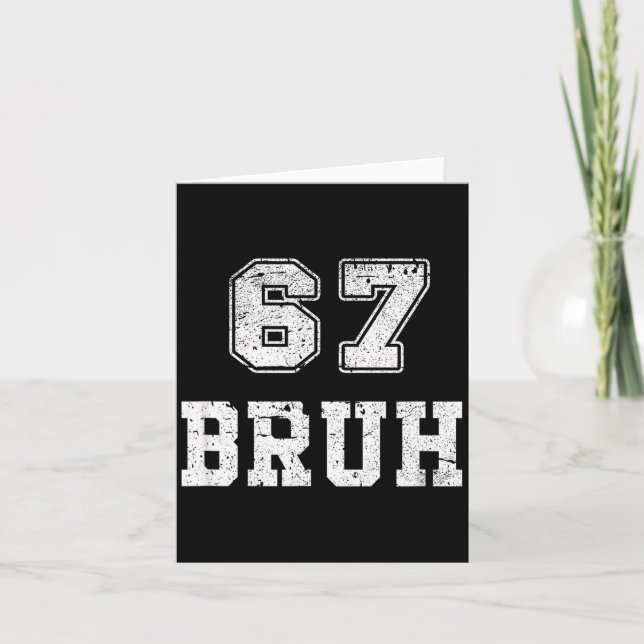 Carte Funny Number Bruh Meme Retro Gift Men, Boys Tee Fa (Devant)
