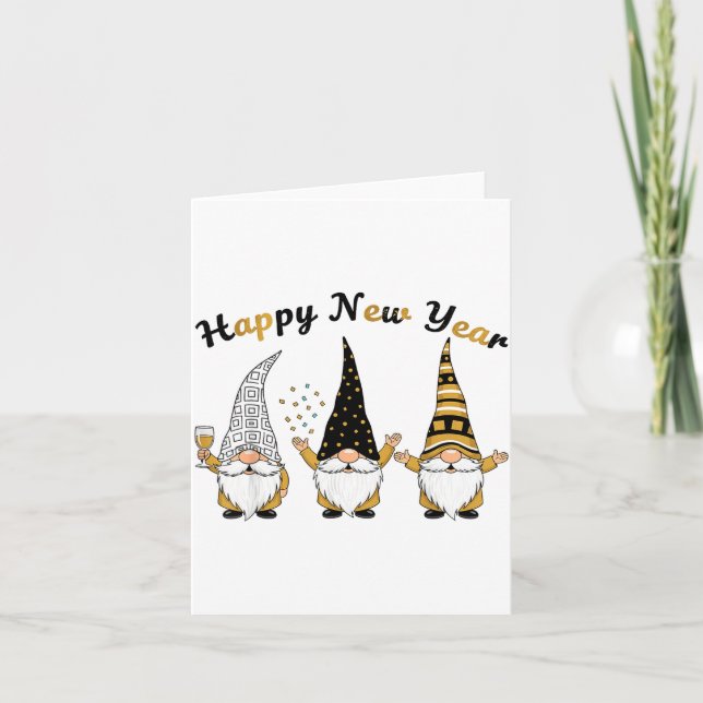 Carte Funny Nye Gnome Shirts For Women, Happy New Year 2 (Devant)
