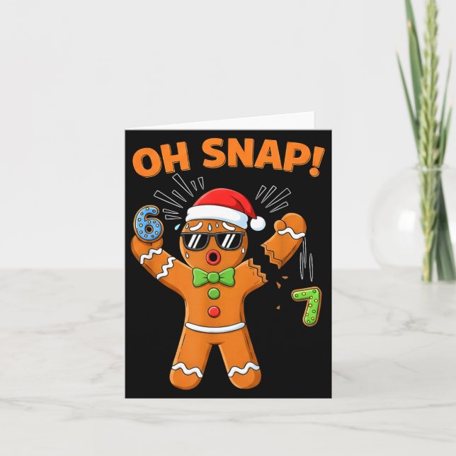 Carte Funny Oh Snap 67 Six Seven Meme Gingerbread Men Wo (Devant)