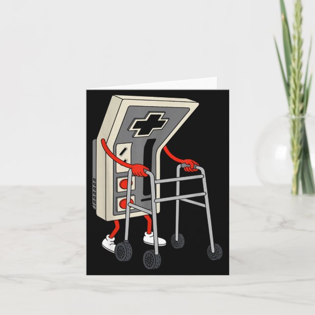 Carte Funny Old Gamer Gaming Retro 80s 90s Video Game Ol (Devant)