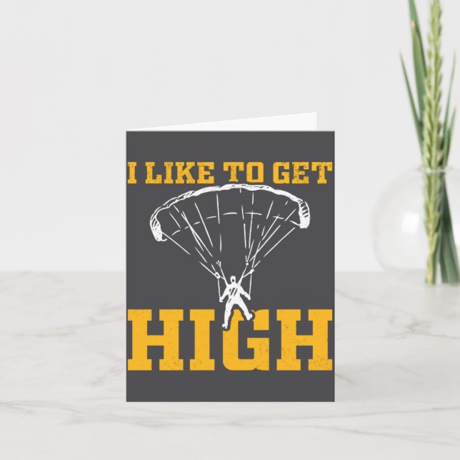 Carte Funny Parachute Quote Skydiver  (Devant)