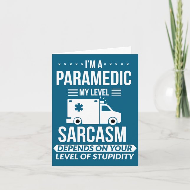 Carte Funny Paramedic Emt Gift  (Devant)