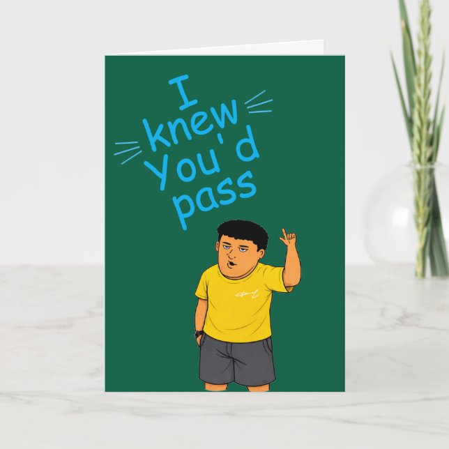 Carte Funny passed the bar exam card (Devant)