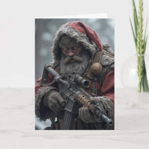 Carte Funny Père Noël Deuxième amendement Noël personnal