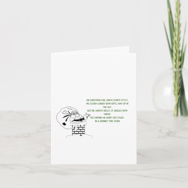 Carte Funny Père Noël Poem Joli Noël (Devant)