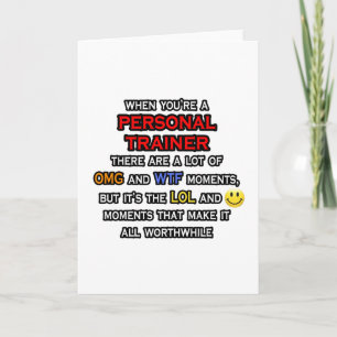 Carte Funny Personal Trainer ... OMG WTF LOL